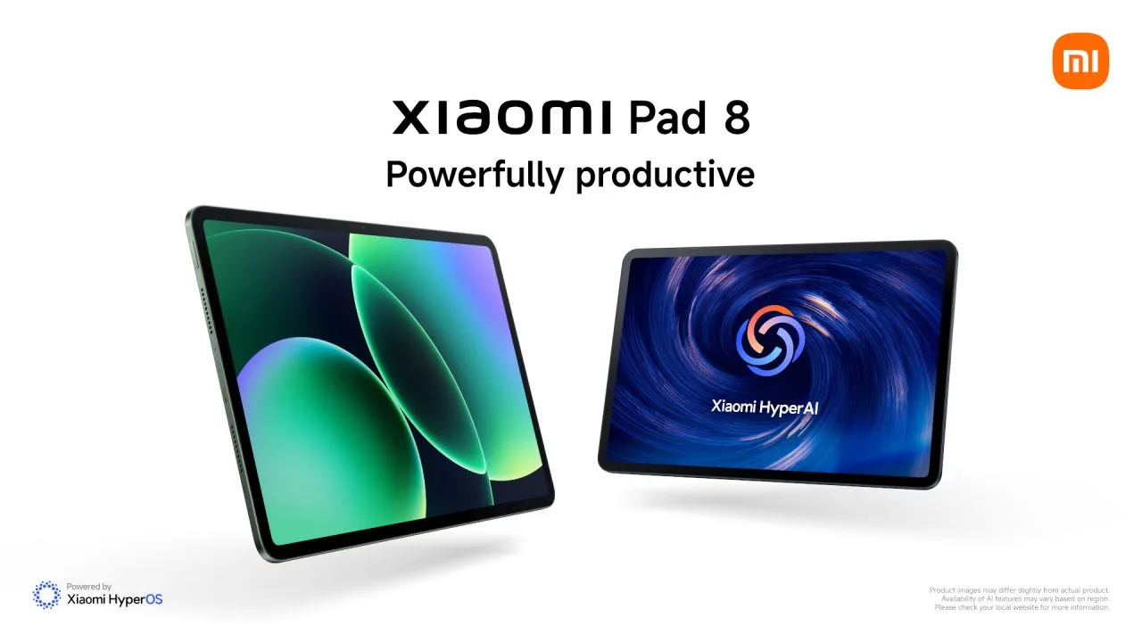 Vizualizace kláves Xiaomi Pad 8