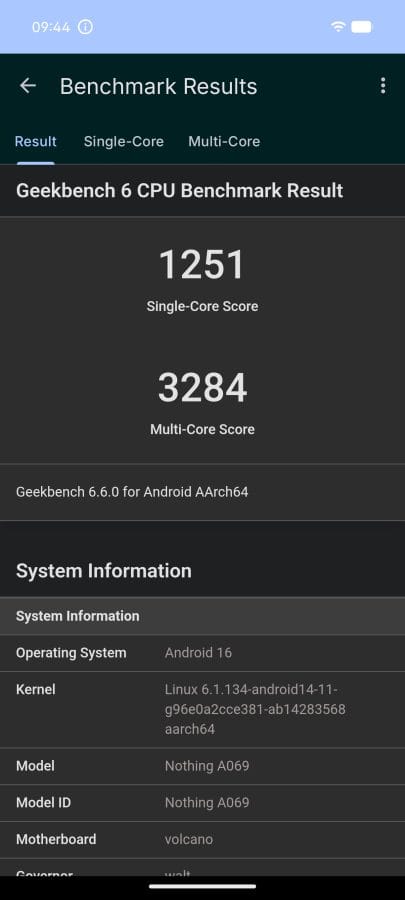 Phone (4a) Geekbench