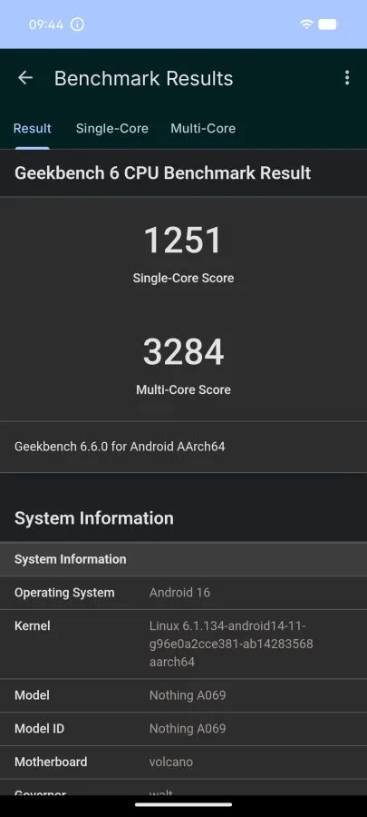 Telefon (4a) Geekbench