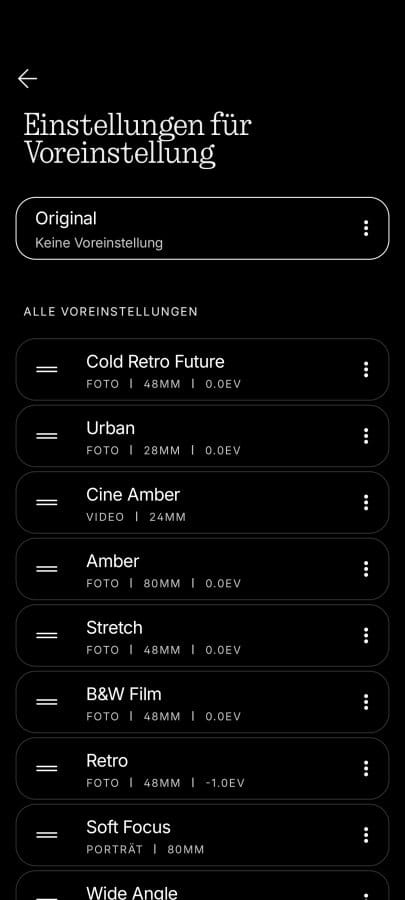 Phone (4a) Voreinstellungen