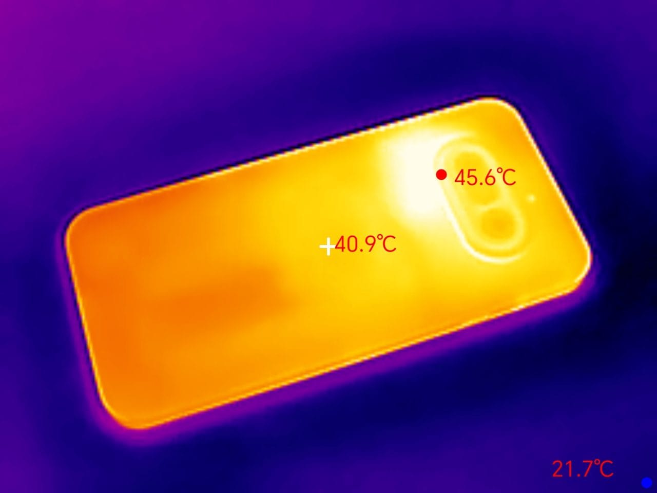 Phone (4a) Wärmeverteilung unter Volllast