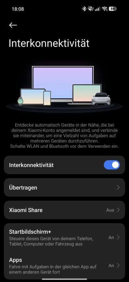 Xiaomi 17 HyperOS Interkonnektivität