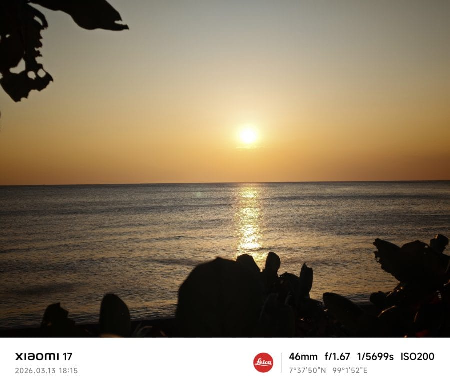 Xiaomi 17 Hauptkamera Testaufnahme Nacht Sonnenuntergang