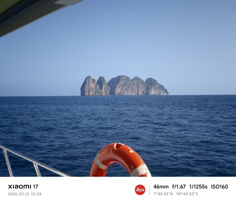 Xiaomi 17 Hauptkamera Testaufnahme Koh Phi Phi