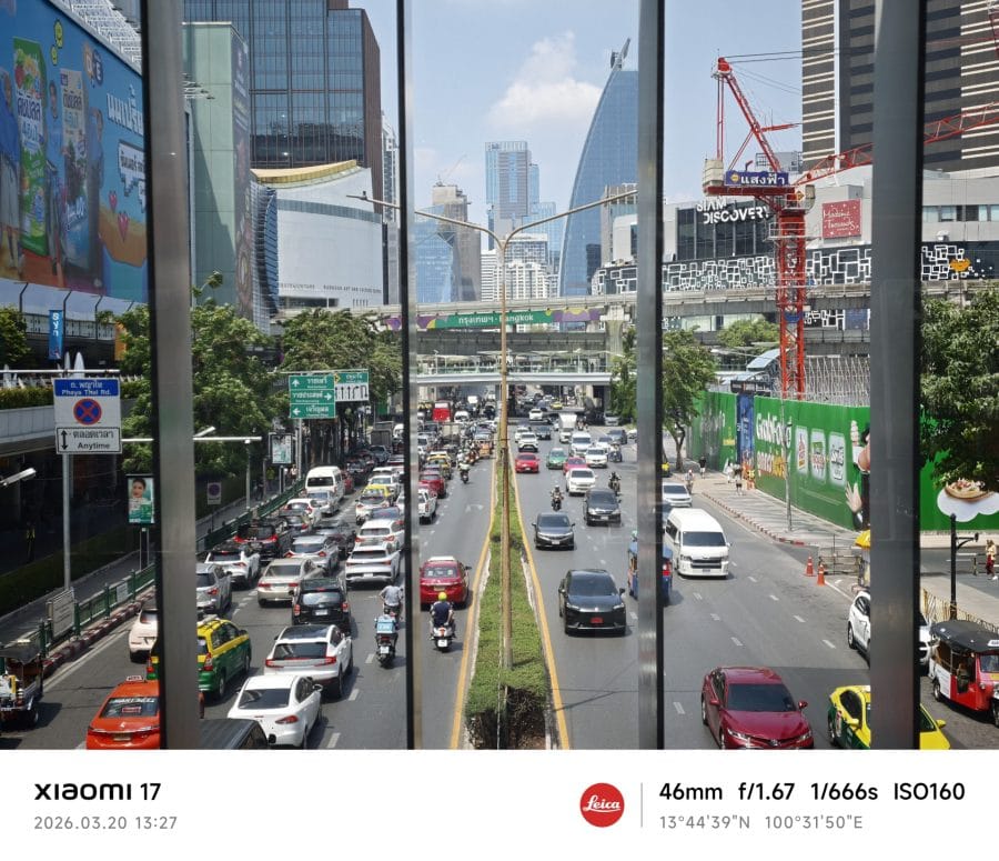 Xiaomi 17 Hauptkamera Testaufnahme Bangkok City