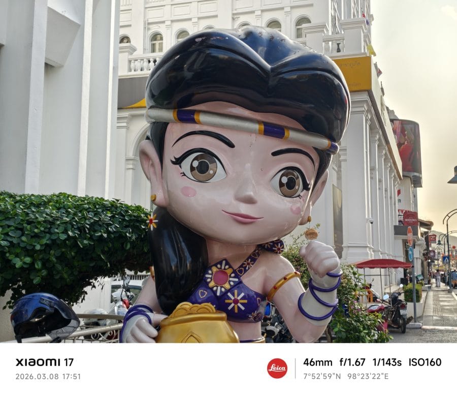 Xiaomi 17 Hauptkamera Testaufnahme Figur