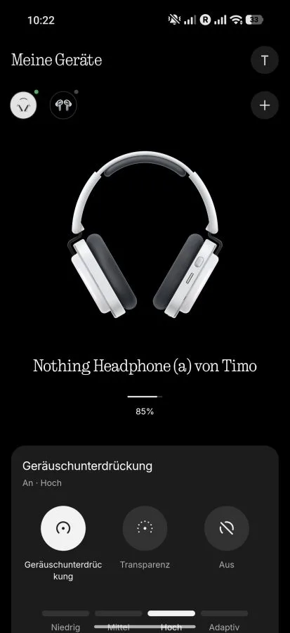 Приложение «Ничего» (a) Главный экран