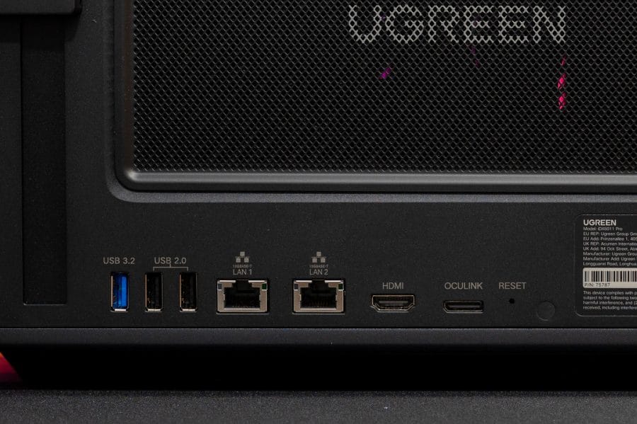 UGREEN NASync iDX6011 Pro Anschlüsse hinten