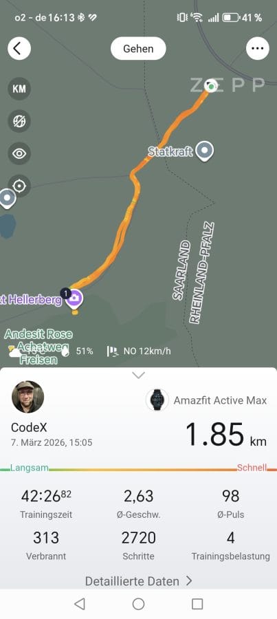Amazfit Active Max Aktivitätsabschluss