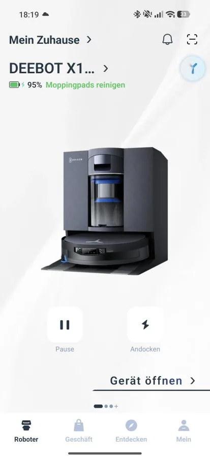 ECOVACS Uygulaması Ana Ekranı