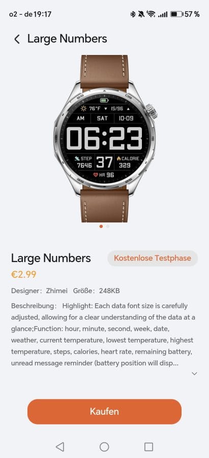 HONOR Health App Watchface kostenpflichtig
