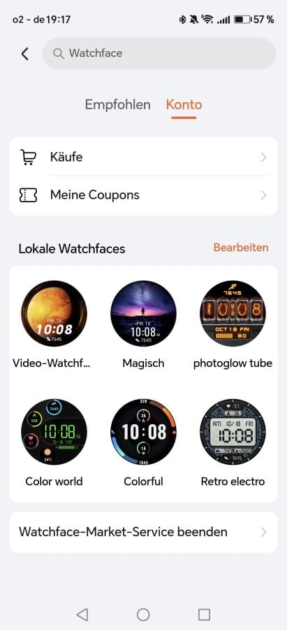 HONOR Health App Lokale Watchfaces