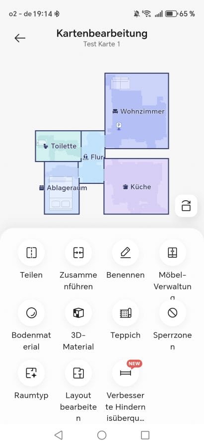 Narwal Flow 2 Kartenbearbeitung