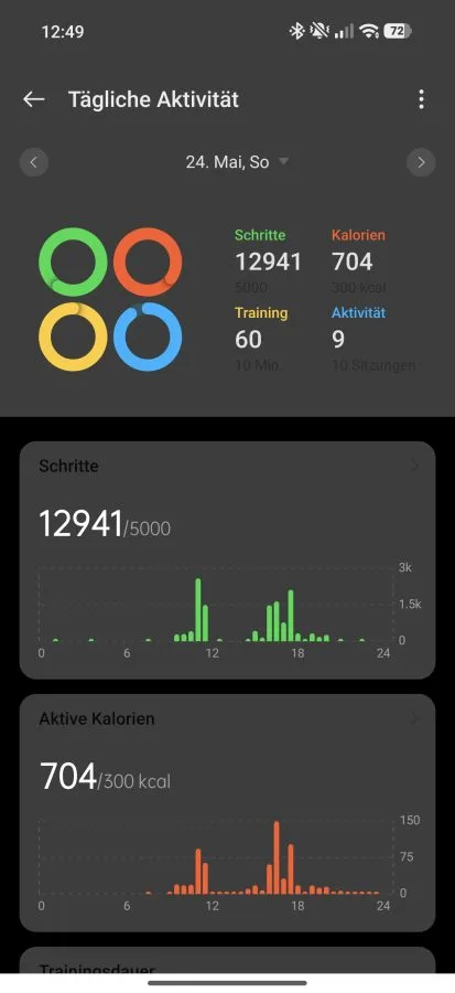 ساعة ون بلس 4 OHealth History