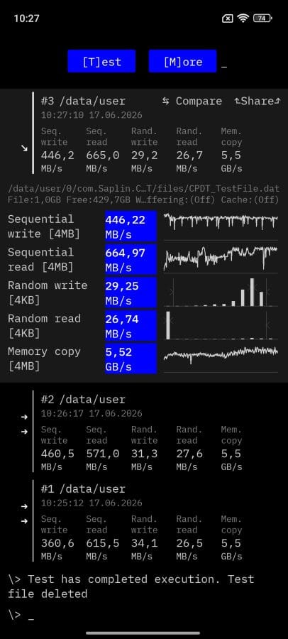 POCO M8 5G Speichertest