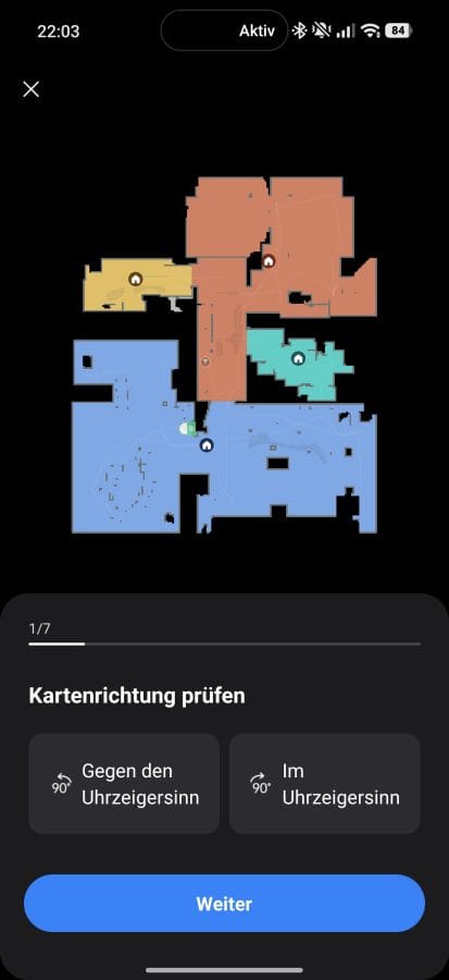 Roborock App Karteneinrichtung prüfen