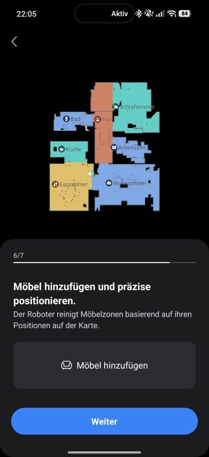 Roborock App Möbel hinzufügen