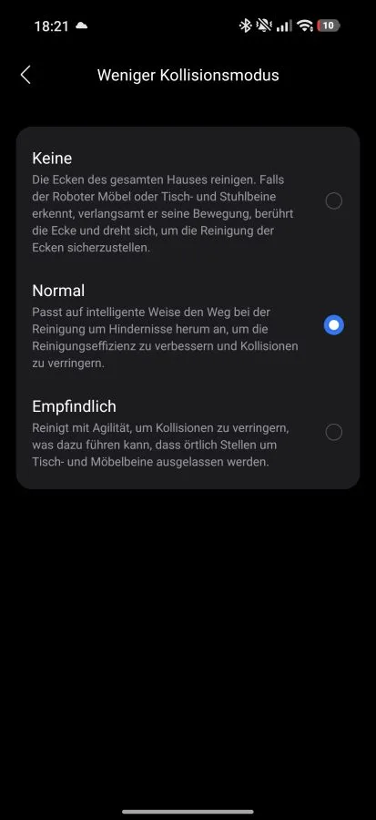 Roborock App Collision Detection
