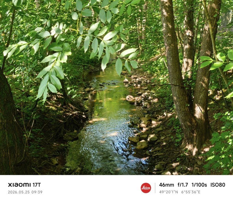 Xiaomi 17T Hauptkamera Testaufnahme Fluss
