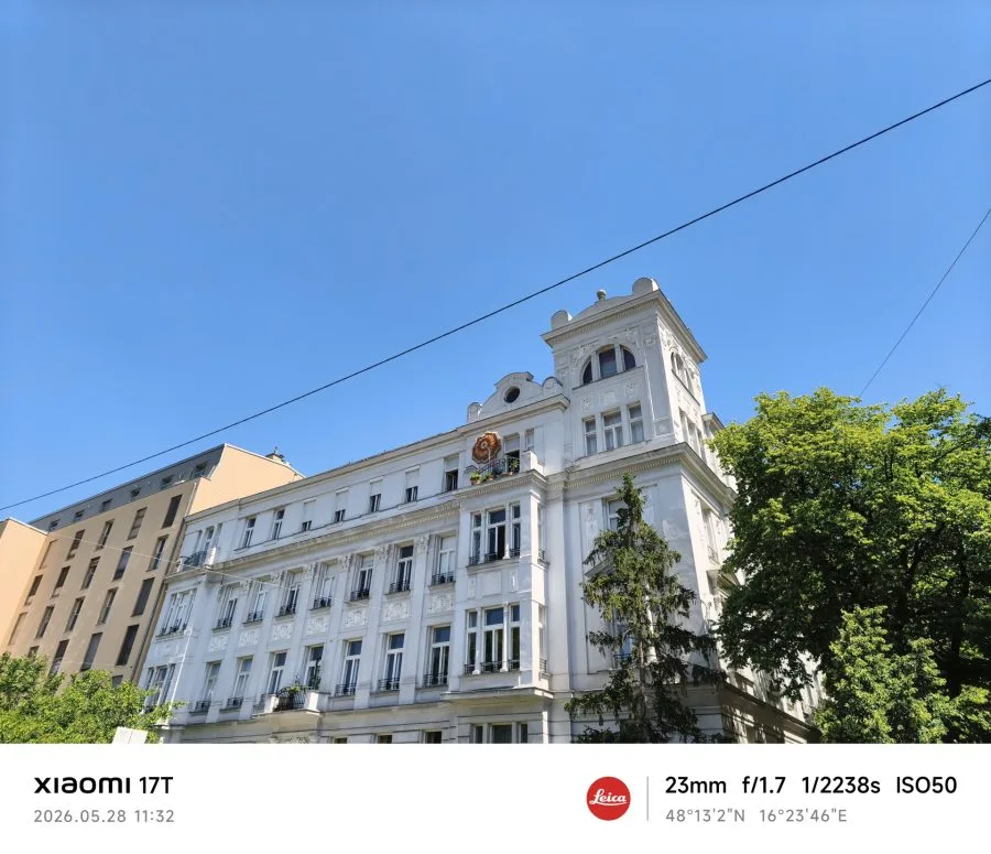 Zkušební snímek hlavního fotoaparátu Xiaomi 17T