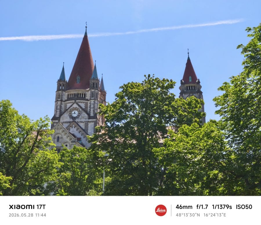 Xiaomi 17T Hauptkamera Testaufnahme Schloss