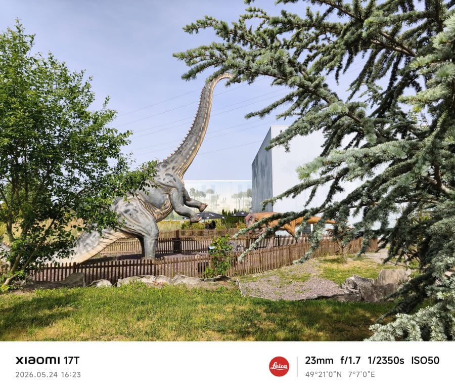 Xiaomi 17T Hauptkamera Testaufnahme Dinosaurier