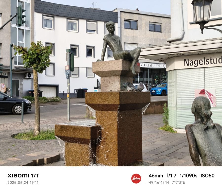 Xiaomi 17T Hauptkamera Testaufnahme Brunnen