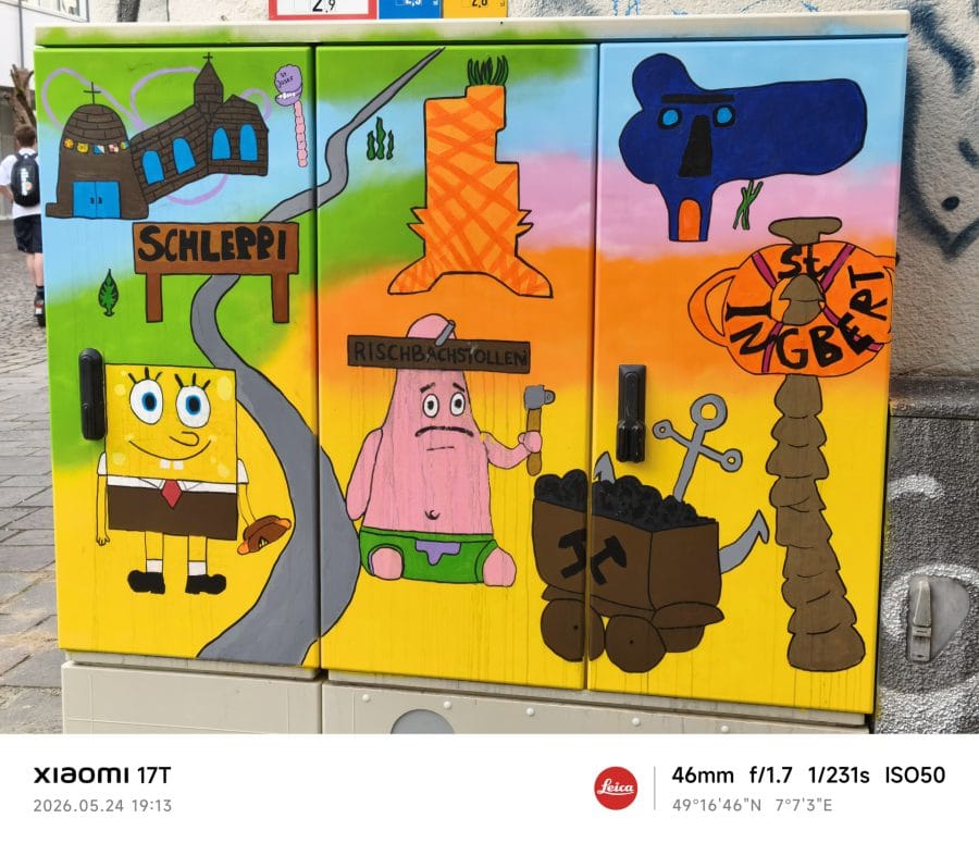 Xiaomi 17T Hauptkamera Testaufnahme Graffiti