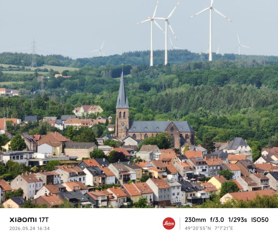 Xiaomi 17T Telekamera Testaufnahme Stadt