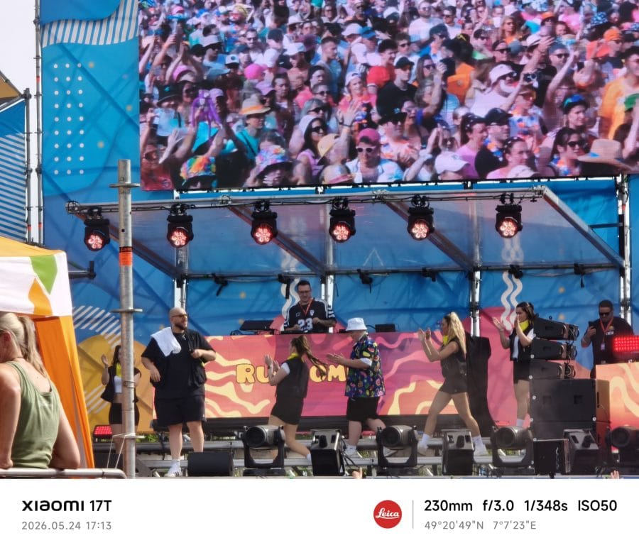 Xiaomi 17T Telekamera Testaufnahme Festival
