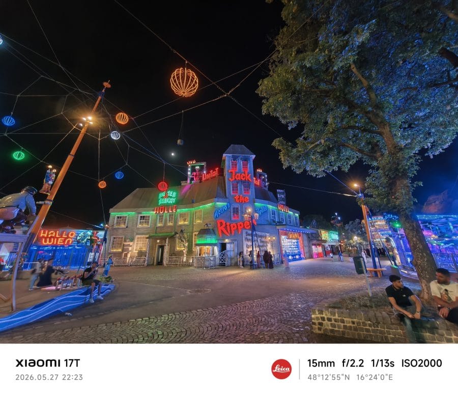 Xiaomi 17T UWK Testaufnahme Nacht Attraktion