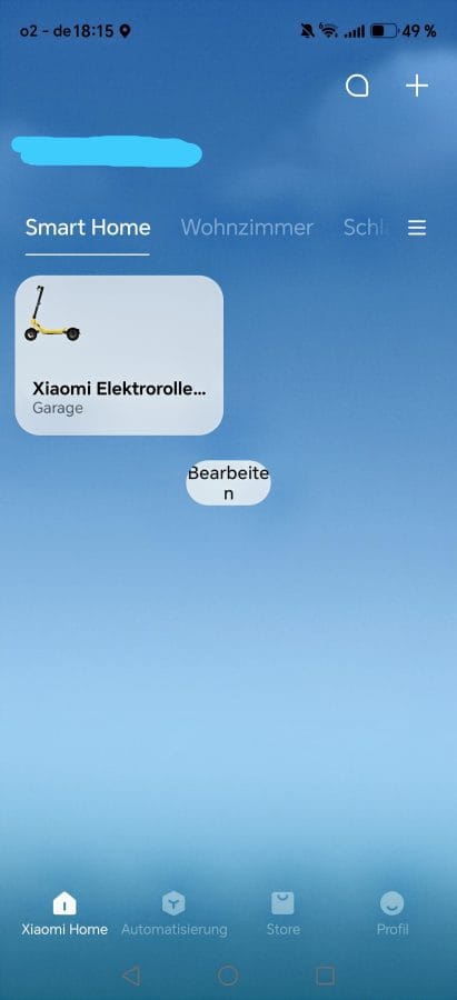 XIAOMI Home App Startseite