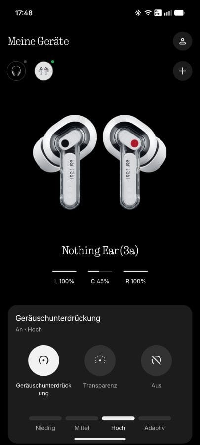 Nothing X App Homescreen