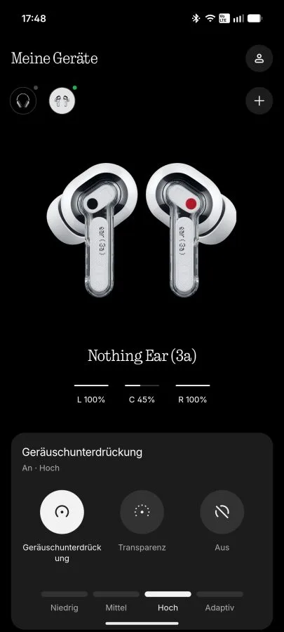 Nothing X App-startskærm