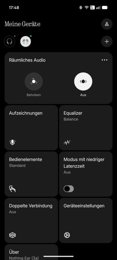 Nothing X App Funktionen