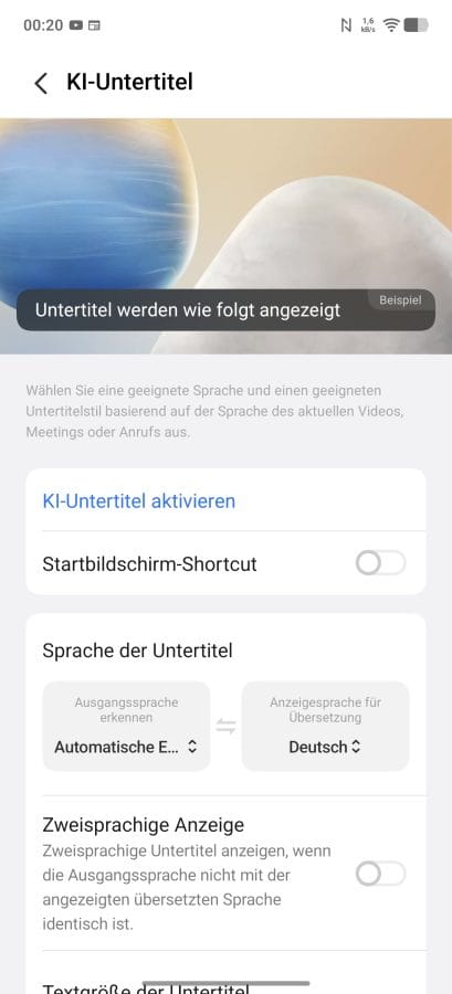 vivo X300 Ultra App KI-Untertitel