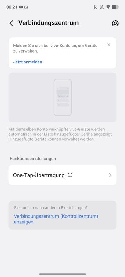 vivo X300 Ultra App Verbindungszentrum