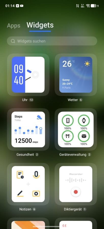 vivo X300 Ultra App Widgets