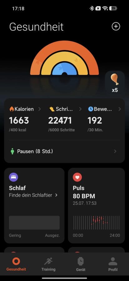 Xiaomi Mi Fitness Übersicht