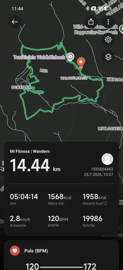Översikt över Xiaomi Mi Fitness Sport-rutt
