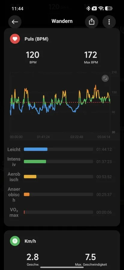 Xiaomi Mi Fitness Sport pulskurva