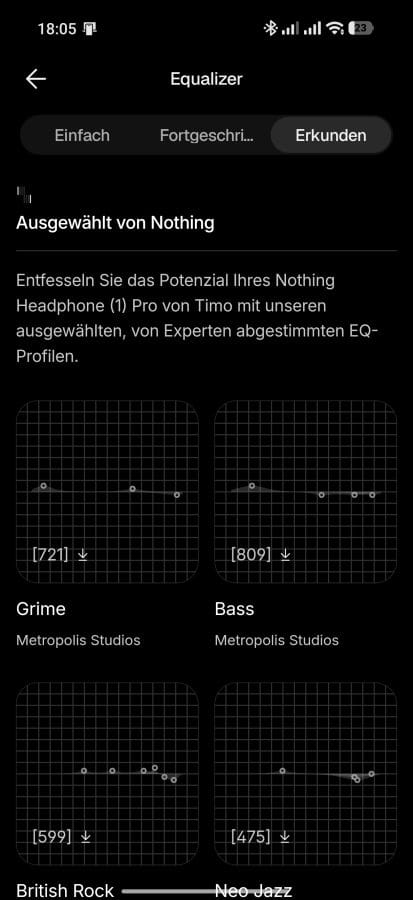 Nothing X App Presets