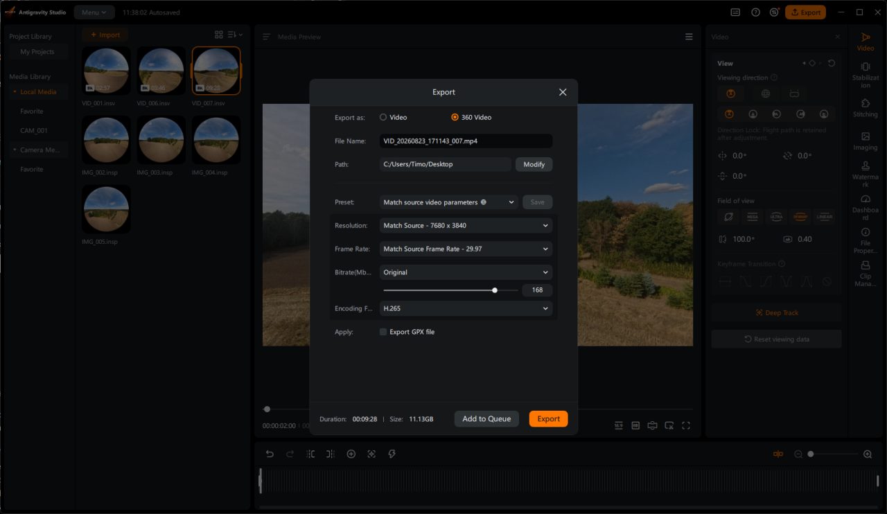 Antigravity Studio Export