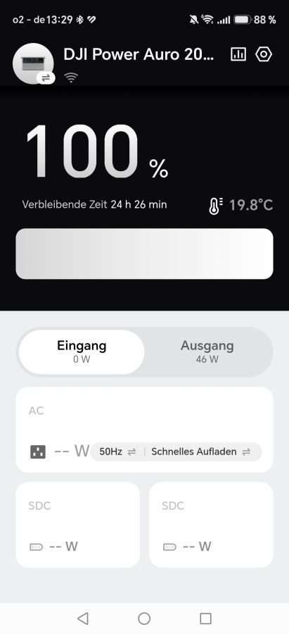 App DJI Power Auro 2000 Elite Startseite