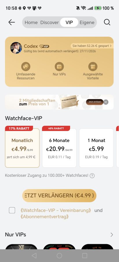 App HUAWEI Watch D3 Watchface VIP