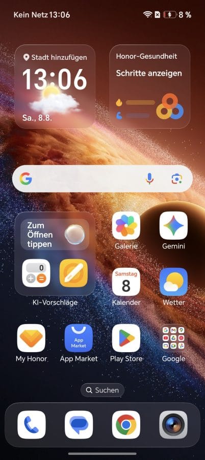 HONOR Magic V6 Homescreen