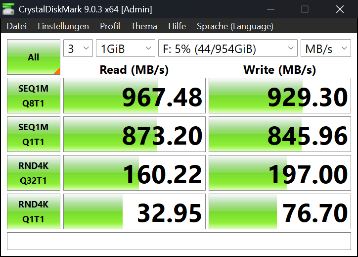 PNY RP60 1TB CrystalDiskMark